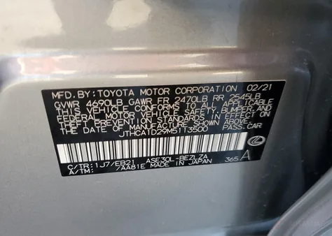 JTHCA1D29M5113500